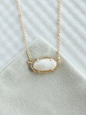 Kendra Scott Gold White Pearl Elisa Necklace NEW
